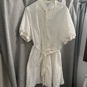 Nine West White Eyelet Dress